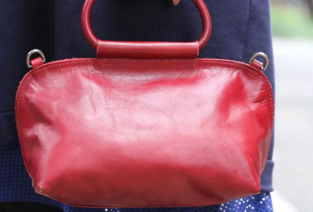 Handmade handbag purse leather crossbody bag purse shoulder bag for women
