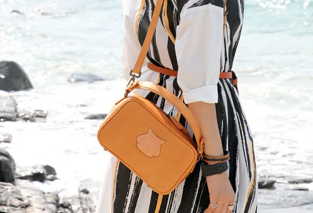 Handmade handbag purse leather crossbody bag purse shoulder bag for women