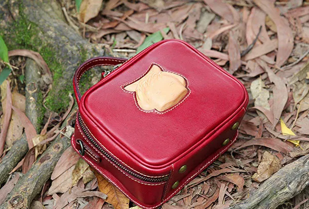 Handmade handbag purse leather crossbody bag purse shoulder bag for women