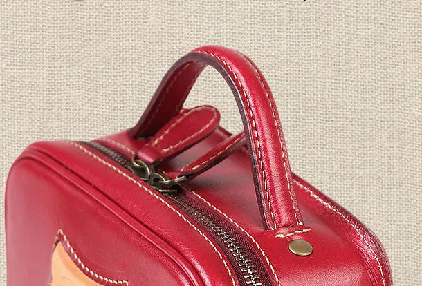 Handmade handbag purse leather crossbody bag purse shoulder bag for women