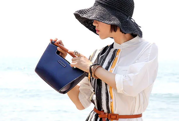 Handmade handbag purse leather crossbody bag purse shoulder bag for women