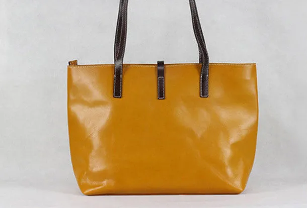 Handmade Leather bag tote shoulder bag black for women leather tote bag