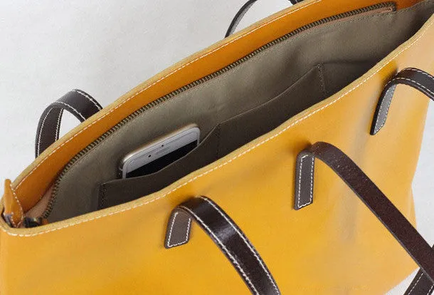 Handmade Leather bag tote shoulder bag black for women leather tote bag