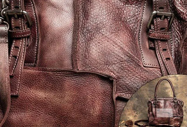 Handmade Leather handbag purse shoulder bag for women leather