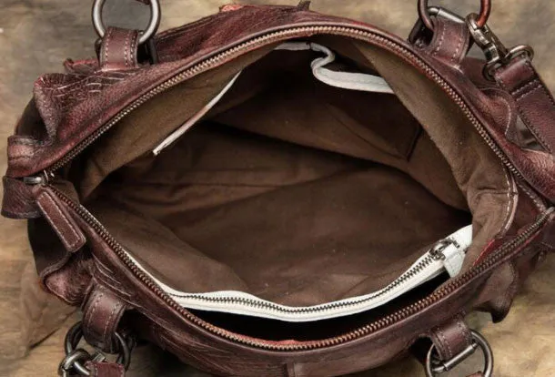 Handmade Leather handbag purse shoulder bag for women leather