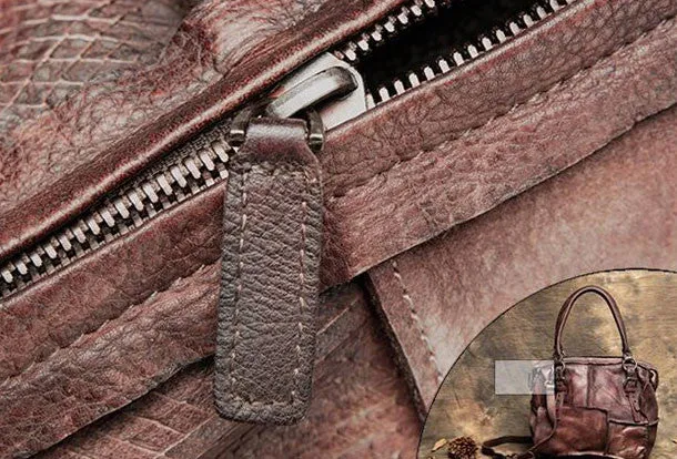 Handmade Leather handbag purse shoulder bag for women leather