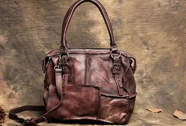 Handmade Leather handbag purse shoulder bag for women leather