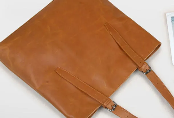 Handmade Leather handbag shoulder bag large tote for women leather shopper bag