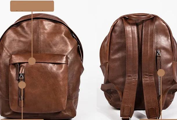 Handmade Leather Large Travel Bag Backpack Bag Shoulder Bag Laptop Women Leather Purse