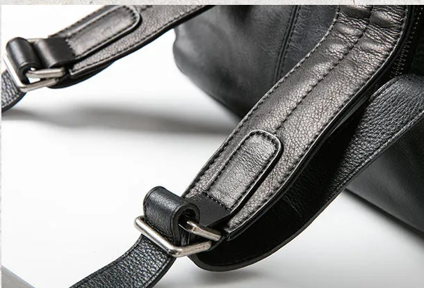 Handmade Leather Large Travel Bag Backpack Bag Shoulder Bag Laptop Women Leather Purse