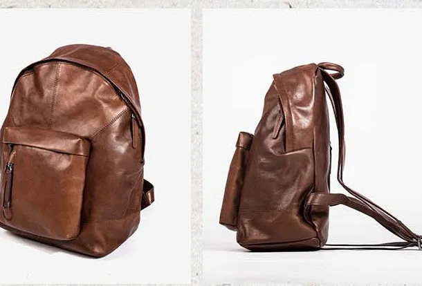 Handmade Leather Large Travel Bag Backpack Bag Shoulder Bag Laptop Women Leather Purse