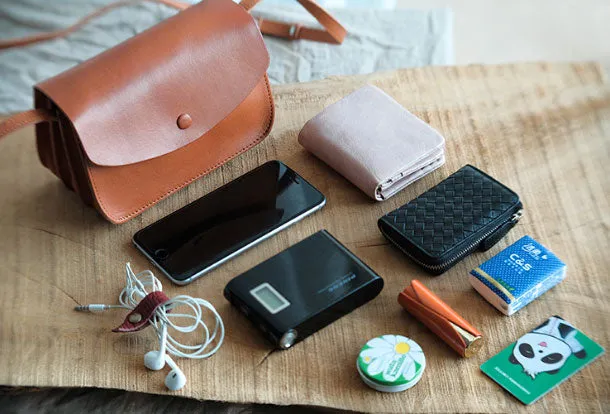 Handmade Leather phone purse organ for women crossbody bag leather shoulder bag