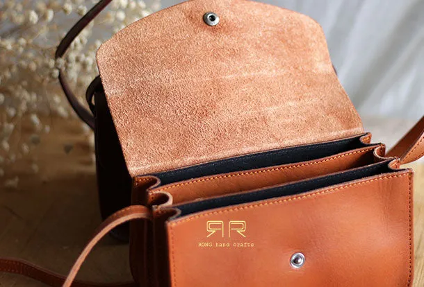 Handmade Leather phone purse organ for women crossbody bag leather shoulder bag