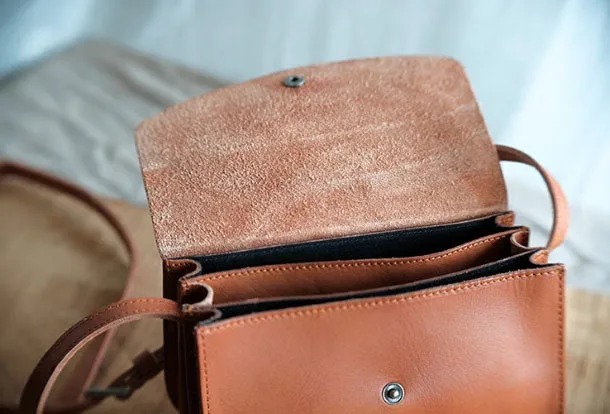 Handmade Leather phone purse organ for women crossbody bag leather shoulder bag