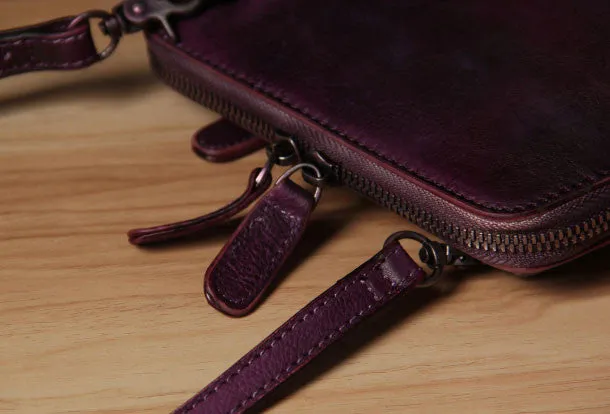 Handmade Leather phone purse shoulder bag for women leather crossbody bag