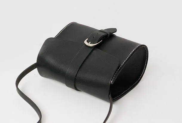 Handmade Leather purse crossbody bag black for women leather shoulder bag