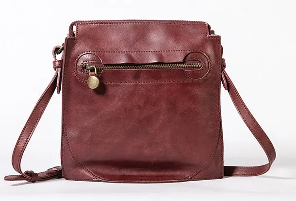 Handmade Leather Purse Messenger Bag Crossbody Bag Shoulder Bag Purse For Women