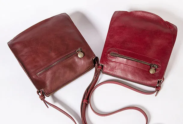 Handmade Leather Purse Messenger Bag Crossbody Bag Shoulder Bag Purse For Women