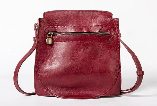 Handmade Leather Purse Messenger Bag Crossbody Bag Shoulder Bag Purse For Women