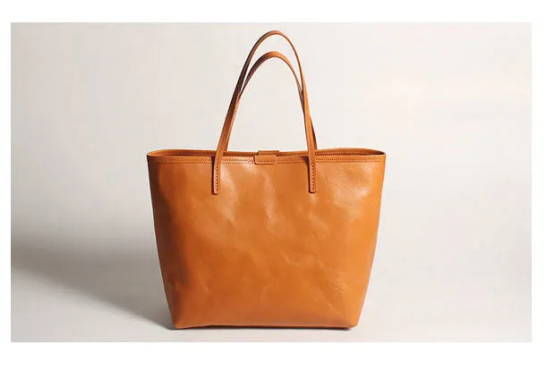 Handmade Leather Tote Purse Bucket Bag Handbag Shoulder Bag Large for Women Leather Shopper Bag