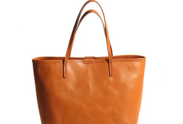 Handmade Leather Tote Purse Bucket Bag Handbag Shoulder Bag Large for Women Leather Shopper Bag