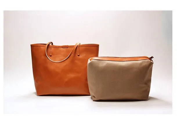 Handmade Leather Tote Purse Bucket Bag Handbag Shoulder Bag Large for Women Leather Shopper Bag