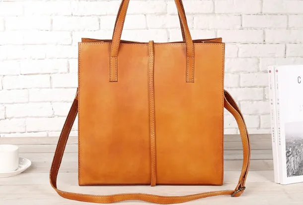 Handmade Leather Vintage Womens Tote Bag Purse Shoulder Bag for Women