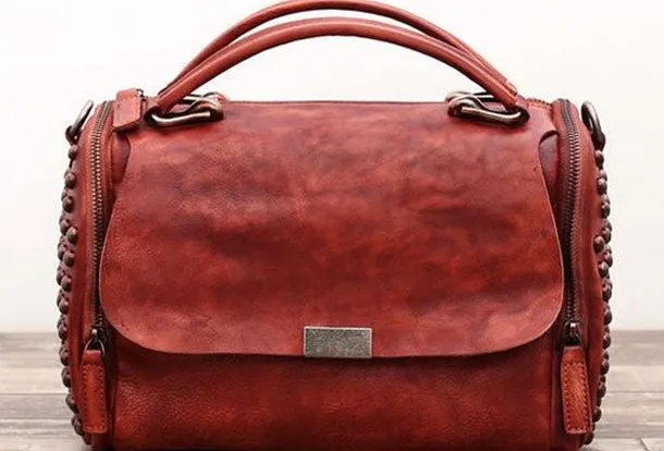 Handmade Leather womens handbag purse shoulder bag for women leather shopper bag