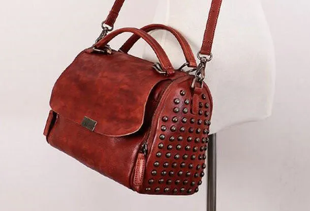 Handmade Leather womens handbag purse shoulder bag for women leather shopper bag