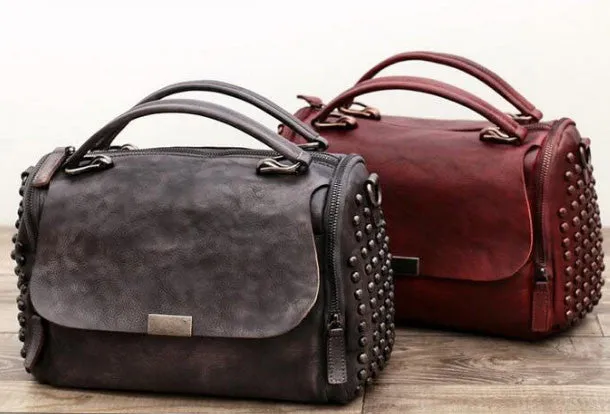 Handmade Leather womens handbag purse shoulder bag for women leather shopper bag