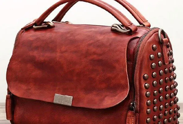 Handmade Leather womens handbag purse shoulder bag for women leather shopper bag