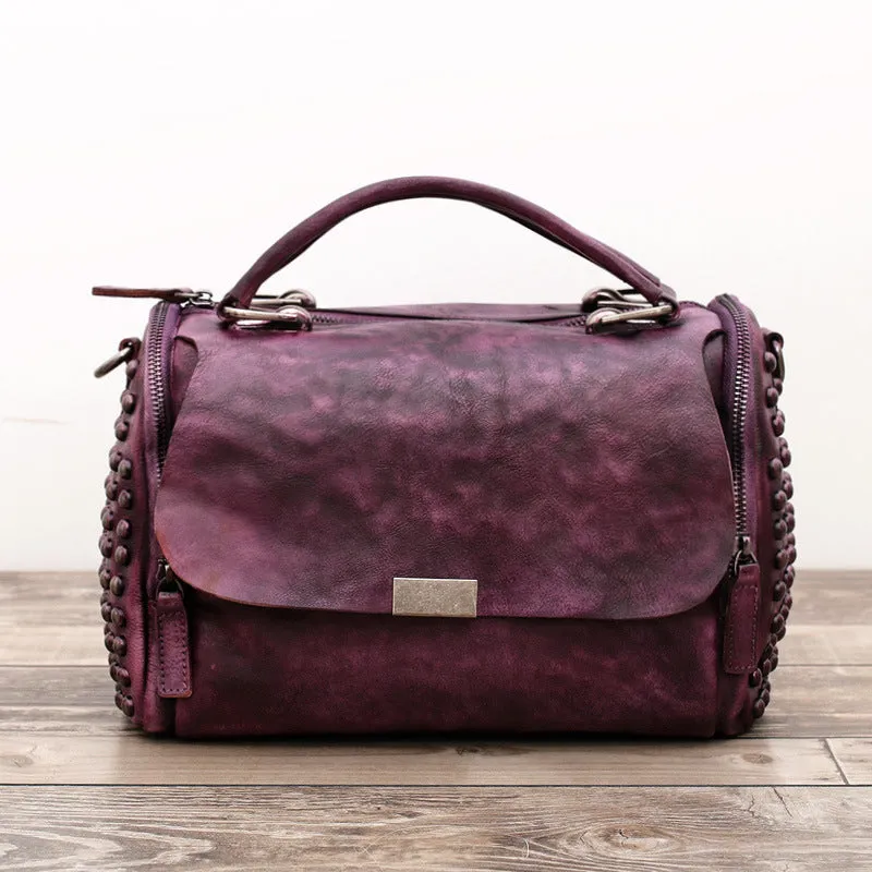 Handmade Leather womens handbag purse shoulder bag for women leather shopper bag