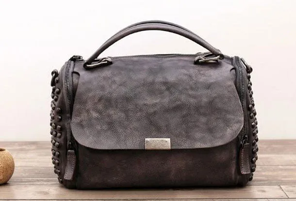 Handmade Leather womens handbag purse shoulder bag for women leather shopper bag