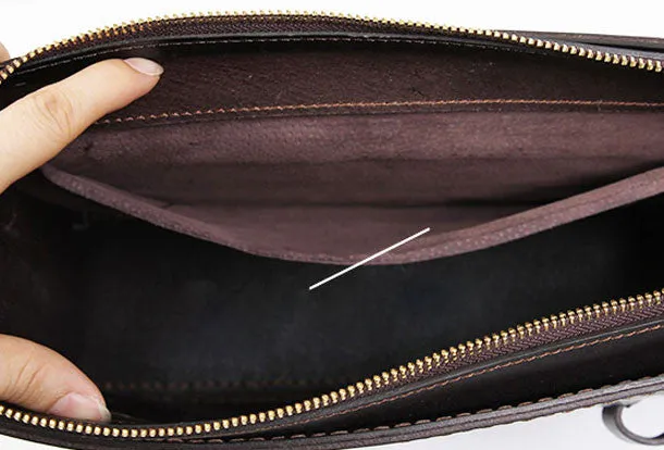 Handmade messenger bag coffee satchel purse leather crossbody bag shoulder bag women