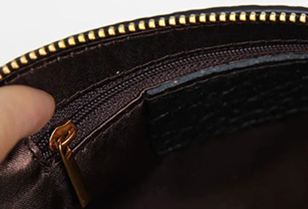 Handmade small phone purse leather black crossbody bag shoulder bag women
