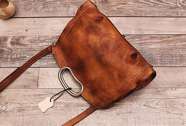 Handmade Vintage Leather Women Handbag Shoulder Bag Purse for Women
