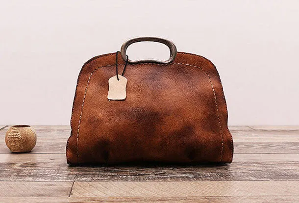 Handmade Vintage Leather Women Handbag Shoulder Bag Purse for Women