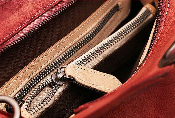Handmade Vintage Leather Women Handbag Shoulder Bag Purse for Women