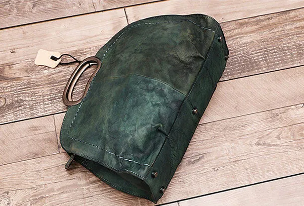 Handmade Vintage Leather Women Handbag Shoulder Bag Purse for Women