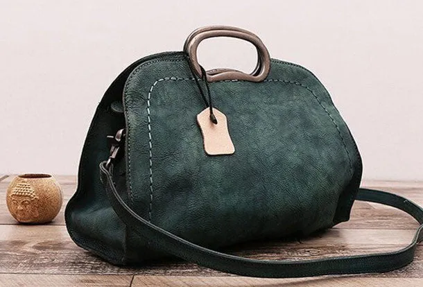 Handmade Vintage Leather Women Handbag Shoulder Bag Purse for Women