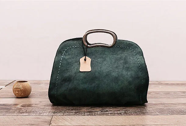 Handmade Vintage Leather Women Handbag Shoulder Bag Purse for Women