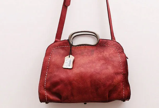 Handmade Vintage Leather Women Handbag Shoulder Bag Purse for Women