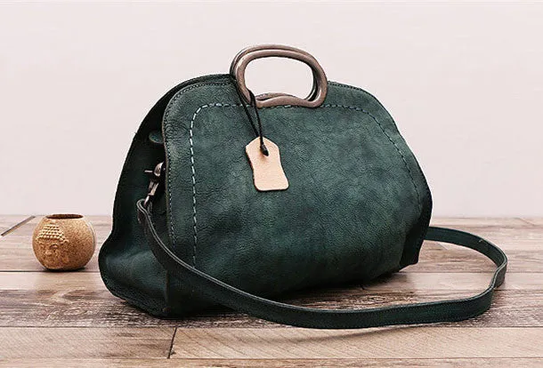Handmade Vintage Leather Women Handbag Shoulder Bag Purse for Women