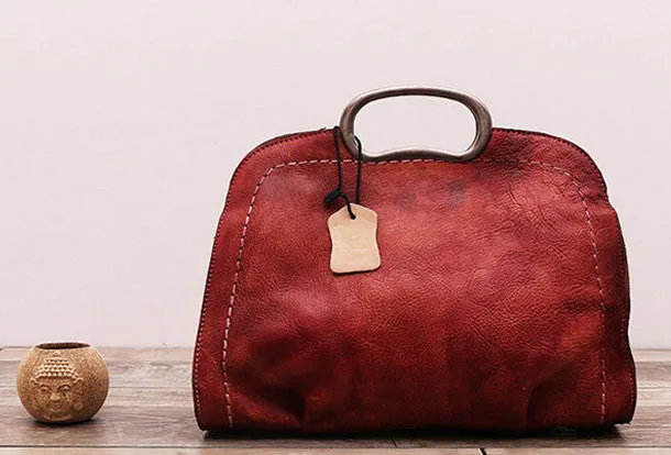 Handmade Vintage Leather Women Handbag Shoulder Bag Purse for Women