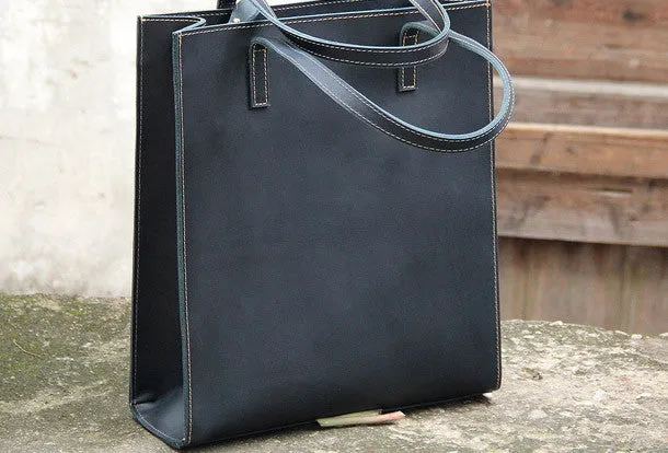 Handmade vintage womens leather tote bags shoulder bag for women