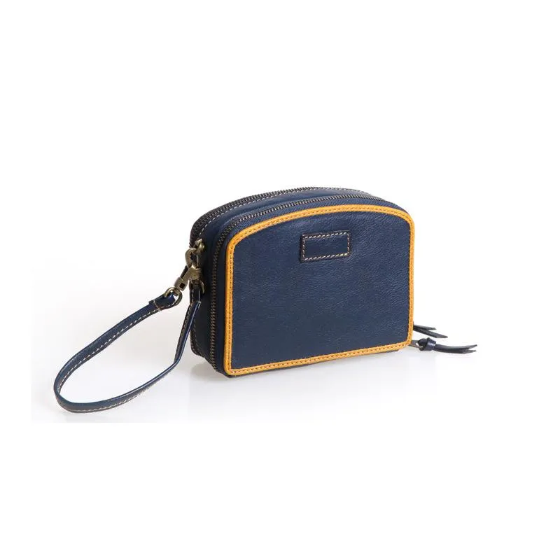 Handmade Women's Red Leather Shoulder Clutch Purse Handbag Crossbody Bag Clutch Purse