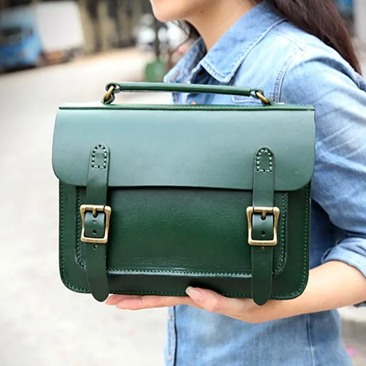 Handmade Womens Tan Leather Satchel Shoulder Bag Cambridge Structured Satchel Handbag Purse for Men