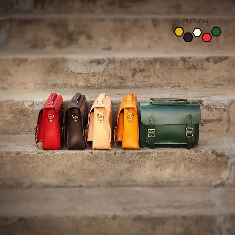 Handmade Womens Tan Leather Satchel Shoulder Bag Cambridge Structured Satchel Handbag Purse for Men