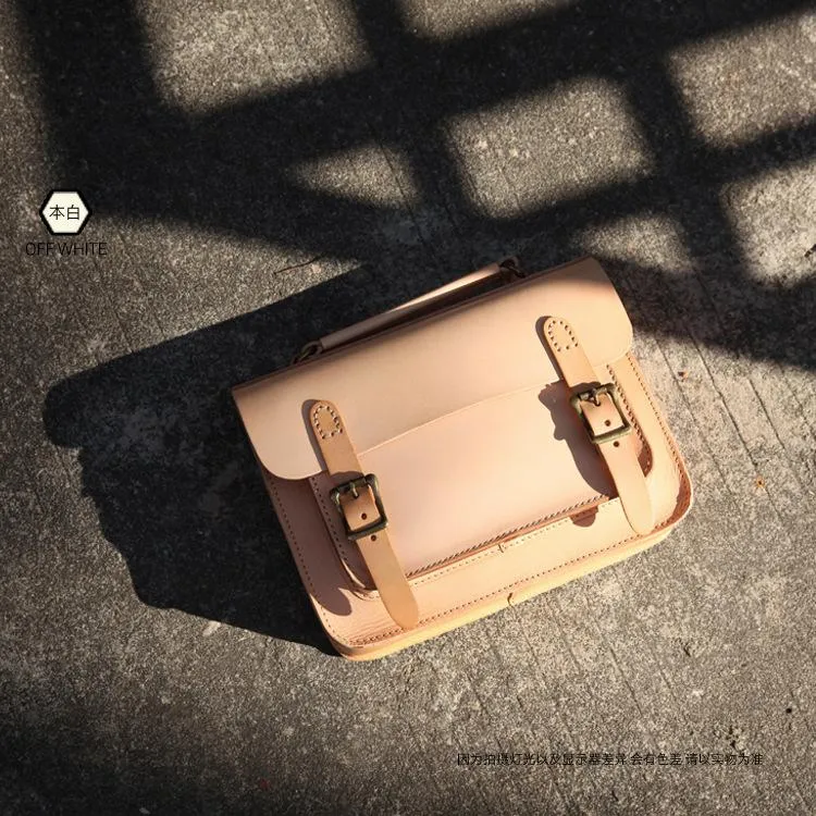 Handmade Womens Tan Leather Satchel Shoulder Bag Cambridge Structured Satchel Handbag Purse for Men