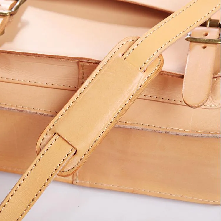 Handmade Womens Tan Leather Satchel Shoulder Bag Cambridge Structured Satchel Handbag Purse for Men